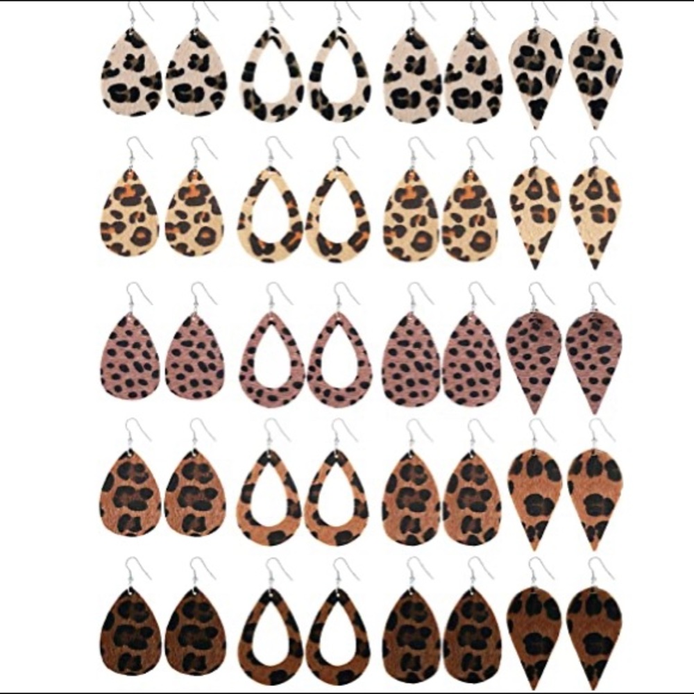Leopard print earrings